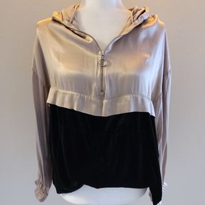 ZARA contrast top with hoodie